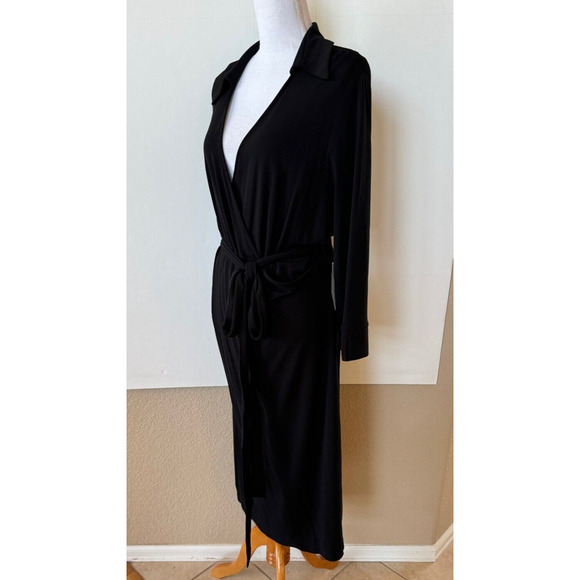 NWT Classic Black Wrap Dress Sz 1X Goth Y2K Career Classic - Picture 3 of 10